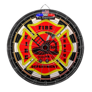 Personalised Fire Department Multi-Target Dartboard
