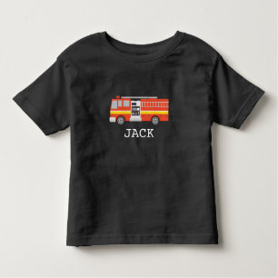Personalised Fire Fighter - Custom Name Fire Truck Toddler T-Shirt