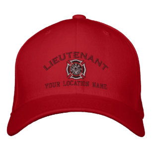 Personalised Fire Lieutenant Custom Cap Embroidery