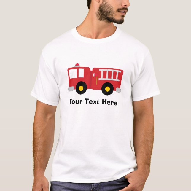 Personalised Fire Truck T Shirt (Front)