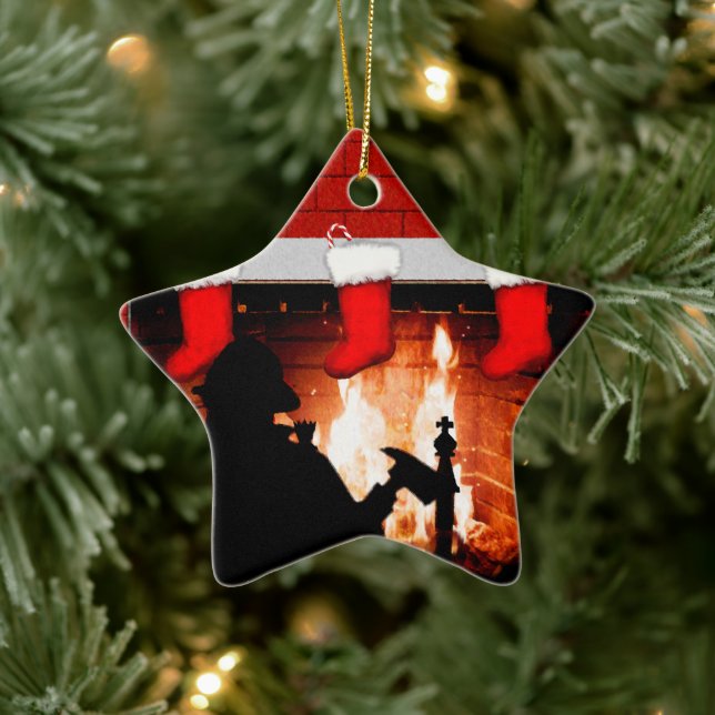 Personalised Firefighter Collectable Ceramic Tree Decoration (Tree)