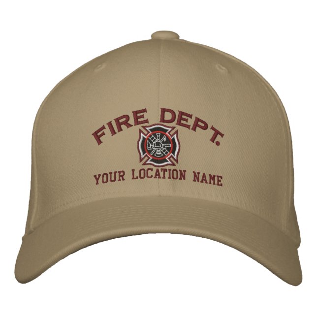Personalised Firefighter Custom Cap Embroidery (Front)