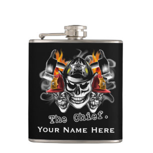 Personalised Firefighter Flask: The Chief Hip Flask