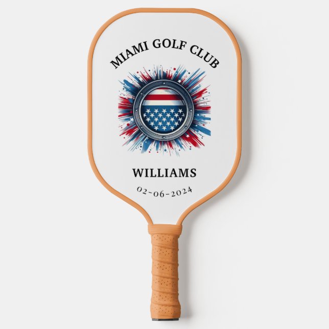 Personalised Firefighter Monogram  Pickleball Paddle (Front)