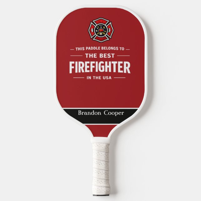 Personalised Firefighter Pickleball Paddle (Front)