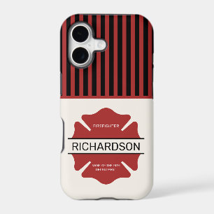 Personalised Firefighter Red Logo Symbol
