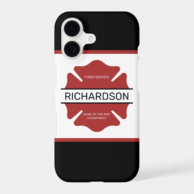 Personalised Firefighter Red Logo Symbol  (Back)