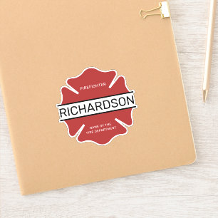 Personalised Firefighter Red Logo Symbol