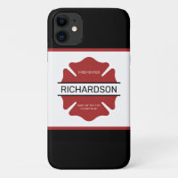 Personalised Firefighter Red Logo Symbol