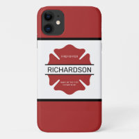 Personalised Firefighter Red Logo Symbol