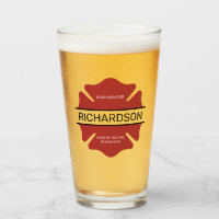 Personalised Firefighter Red Logo Symbol