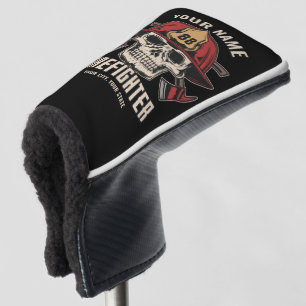 Personalised Firefighter Skull Fireman Fire Dept Golf Head Cover