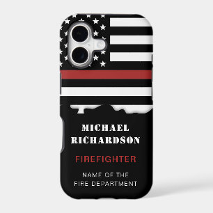 Personalised Firefighter Thin Red Line Fire Rescue