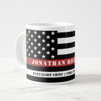 Personalised Firefighter Thin Red Line Fire Rescue
