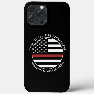 Personalised Firefighter Thin Red Line USA Flag iPhone 13 Pro Max Case