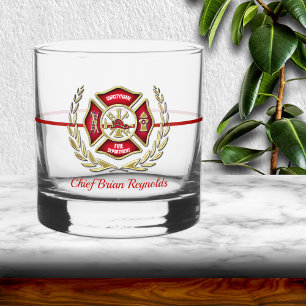 Personalised Firefighter Whiskey Glass