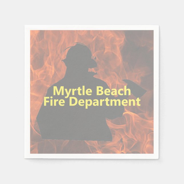 Personalised Firemen  Napkins (Front)