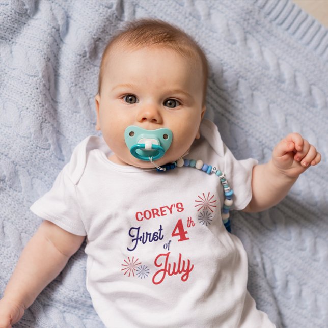 Personalised "First 4th of July" Baby Bodysuit (Creator Uploaded)