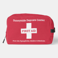 Personalised First Aid Kit Medicine Red Tote Bag