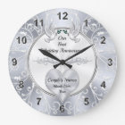 Personalised, First Anniversary Clock Gifts, Heart