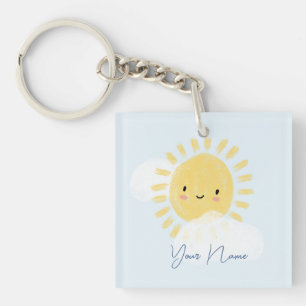Personalised First Birthday Baby Shower Sunshine Key Ring