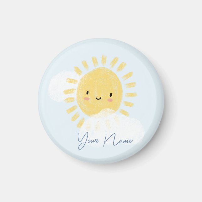 Personalised First Birthday Baby Shower Sunshine Magnet (Front)
