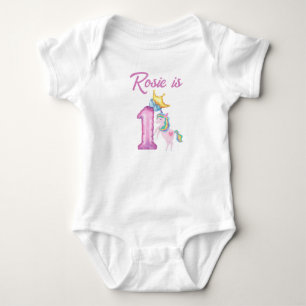 Personalised First Birthday Baby T-Shirt Bodysuit