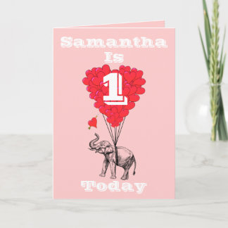 Personalised first Birthday Card