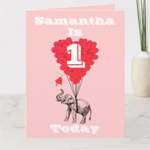 Personalised first Birthday Card