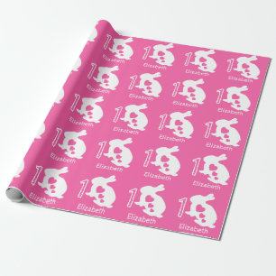 Personalised First Birthday girl Wrapping Paper