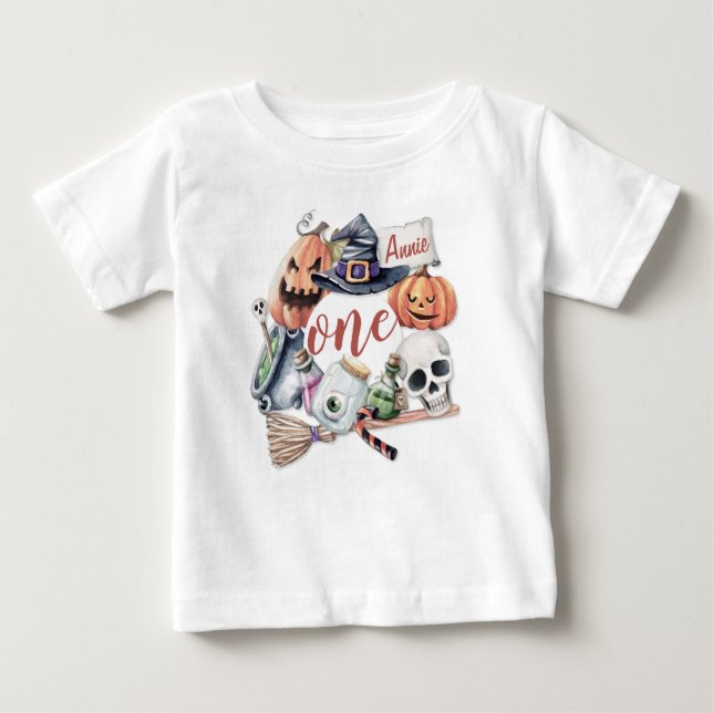 Personalised First Birthday Halloween | Ruffle Tee (Front)