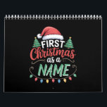 Personalised First Christmas As A Family Matching  Calendar<br><div class="desc">Personalised First Christmas As A Family Matching 1st Christmas</div>