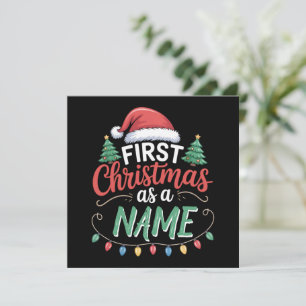 Personalised First Christmas As A Family Matching  Holiday Card