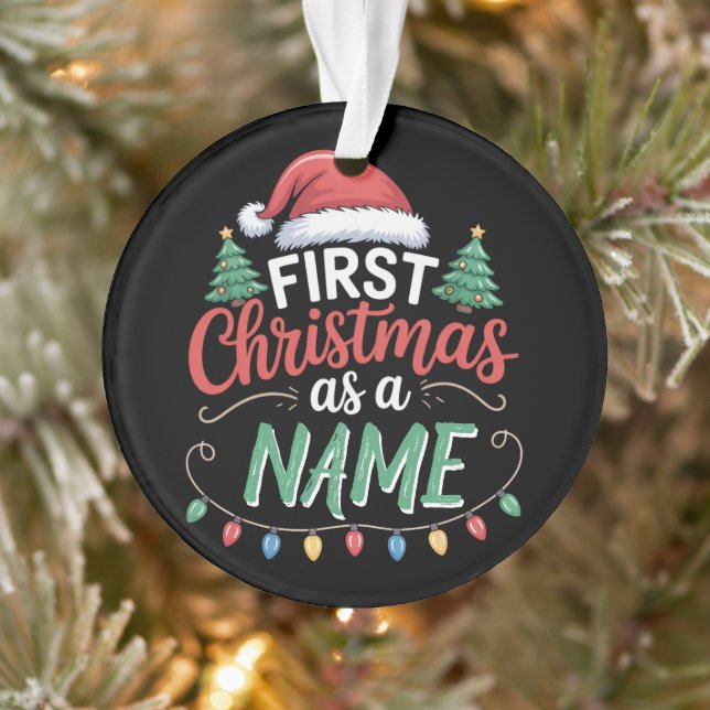 Personalised First Christmas As A Family Matching  Ornament (Tree)