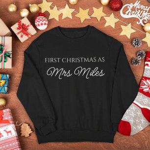 Personalised 'First Christmas as a Mrs.' Surname Sweatshirt