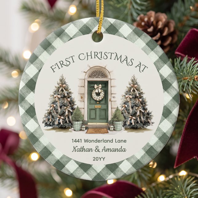 Personalised First Christmas At Our New Home Ceramic Tree Decoration (Creator Uploaded)