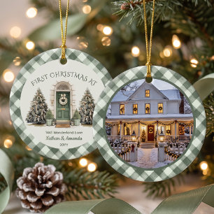 Personalised First Christmas At Our New Home Ceramic Tree Decoration
