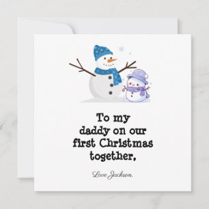 Personalised First Christmas Card for New Dad