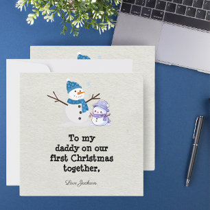 Personalised First Christmas Card for New Dad