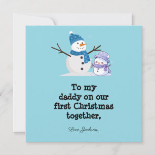 Personalised First Christmas Card for New Dad
