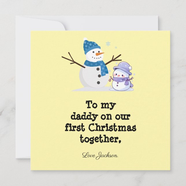 Personalised First Christmas Card for New Dad (Front)