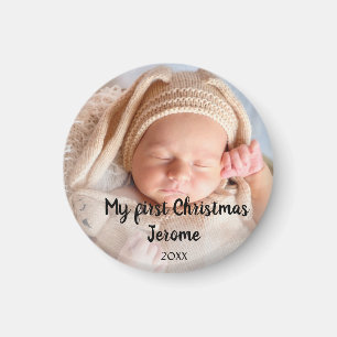Personalised First christmas keepsake photo Magnet