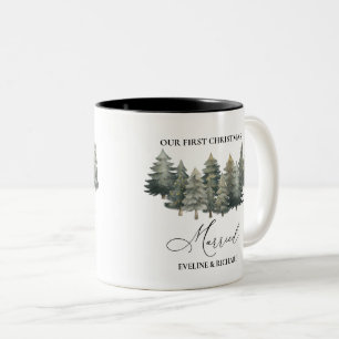Personalised First Christmas Married Couple Mug