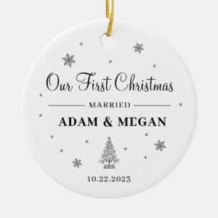 Personalised First Christmas Married Ornament
