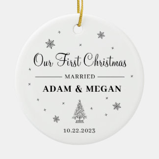 Personalised First Christmas Married Ornament