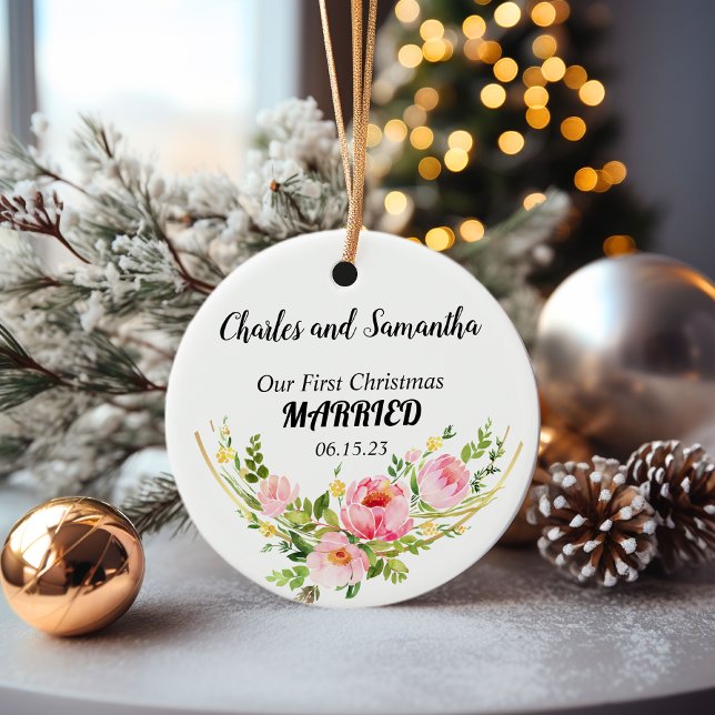 Personalised First Christmas Married Ornament (First Christmas Married Ornament)