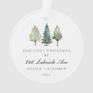 Personalised First Christmas Our New Home Acrylic Ornament