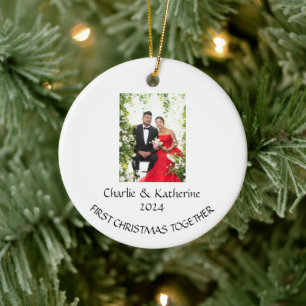 Personalised first christmas together ornament