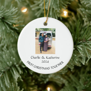 Personalised first christmas together ornament