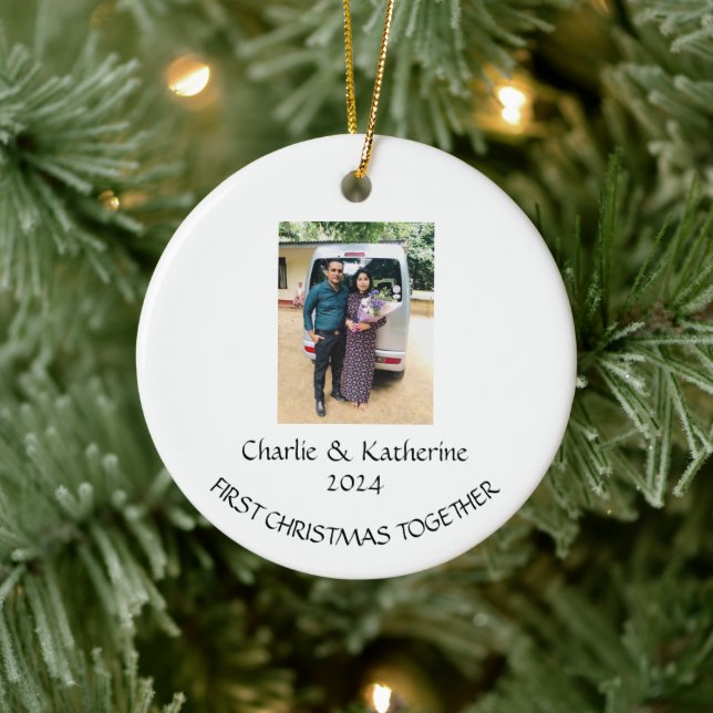 Personalised first christmas together ornament (Tree)